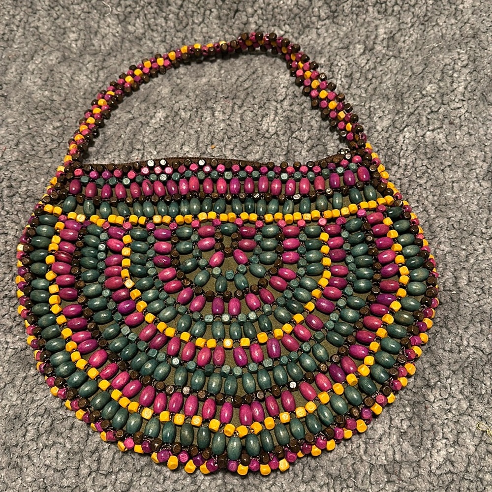 Wooden Beaded Handbag